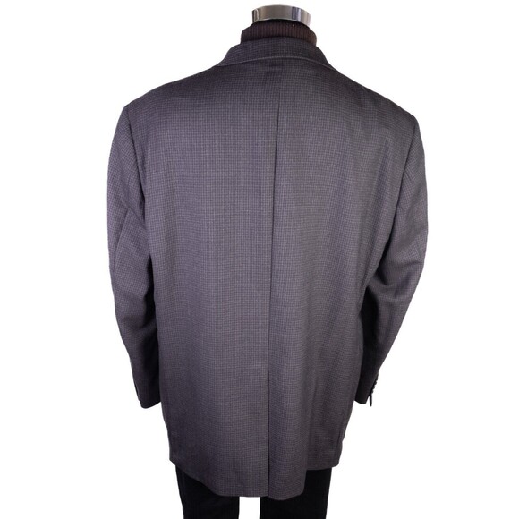 Pronto Uomo Platinum Mens Sport Coat 50R Houndstooth Executive Wool Blazer EUC - Picture 8 of 14